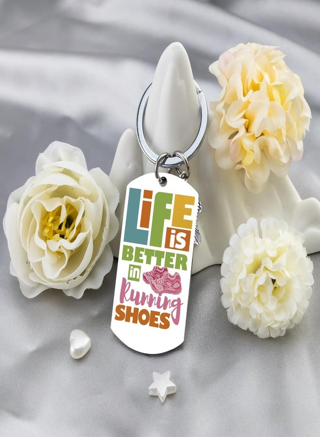 MOEXUKO Running Gifts for Women Funny Gifts for Runners Women Running Accessories Keychain Runner Gift for Friends Sister Daughter Unique Runners Keyring Stocking Stuffers for Her - Image 4